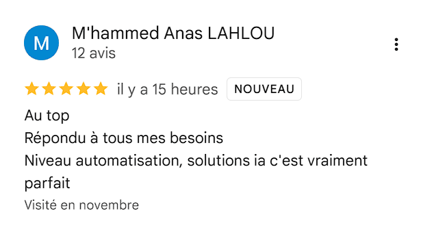 Avis de M'hammed Anas LAHLOU