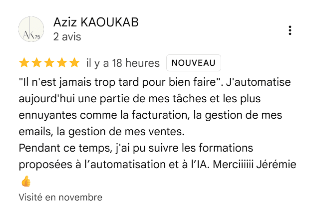 Avis de Aziz KAOUKAB