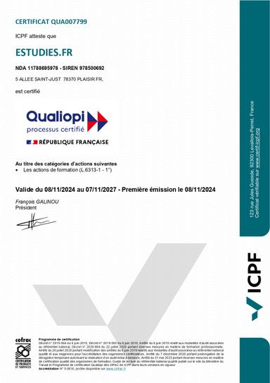 Certification Qualiopi Estudies