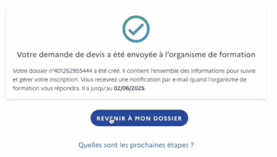 Numéro EDOF visible par le client